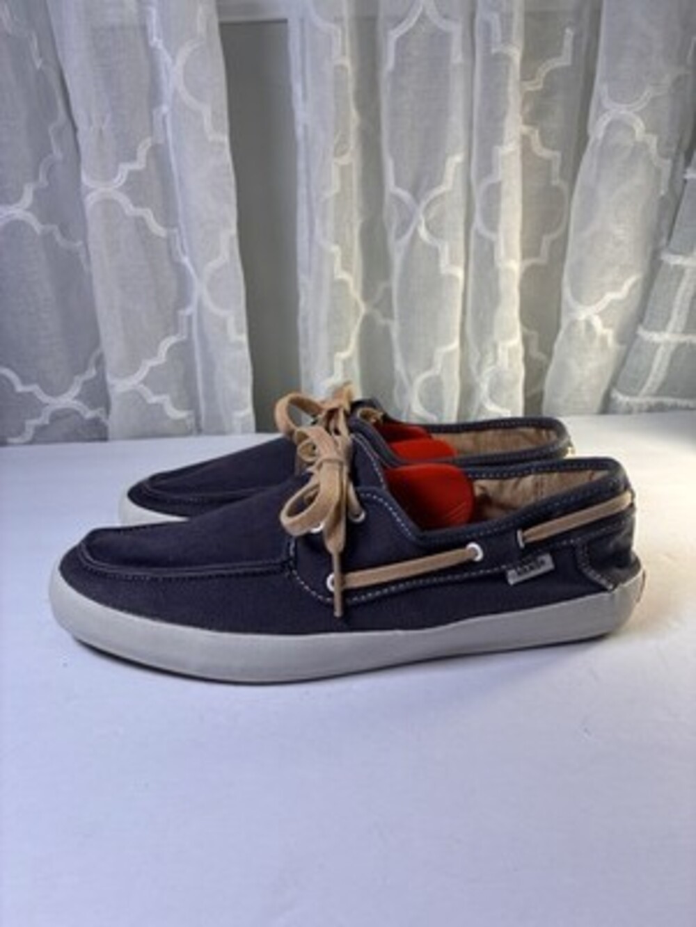 Vans Chauffeur Canvas Boat Shoes Men’s Size 8 in navy and tan